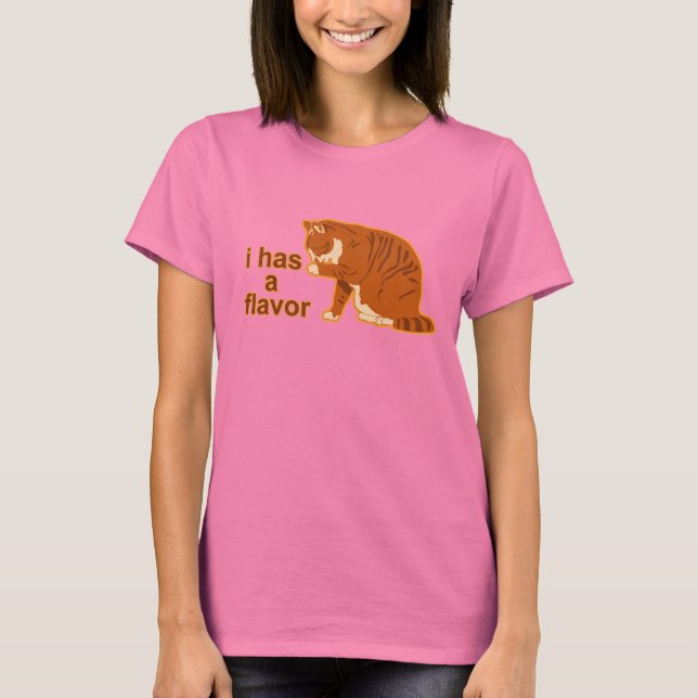 Camiseta Eu tenho um sabor, LOL CAT (Frente)