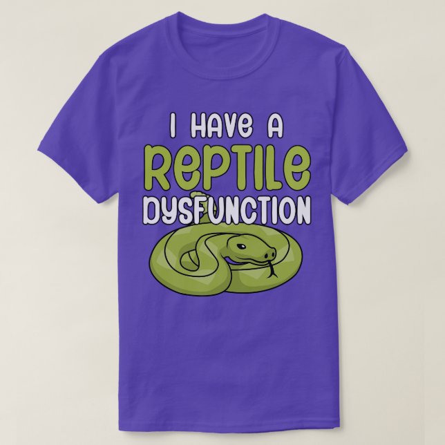Camiseta Eu tenho uma disfunção réptil (Frente do Design)