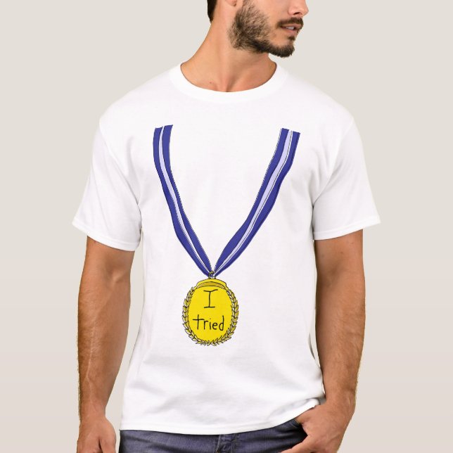 Camiseta Eu Tentei Medalha (Frente)