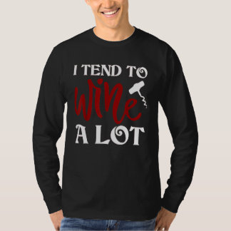 Camiseta Eu tento muito vinho