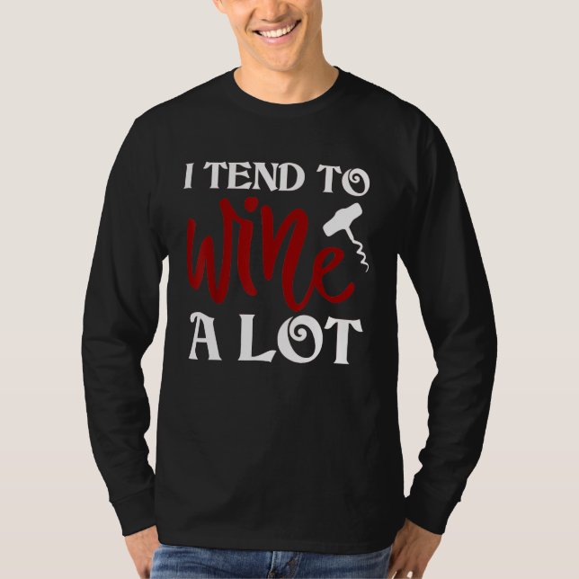 Camiseta Eu tento muito vinho (Frente)