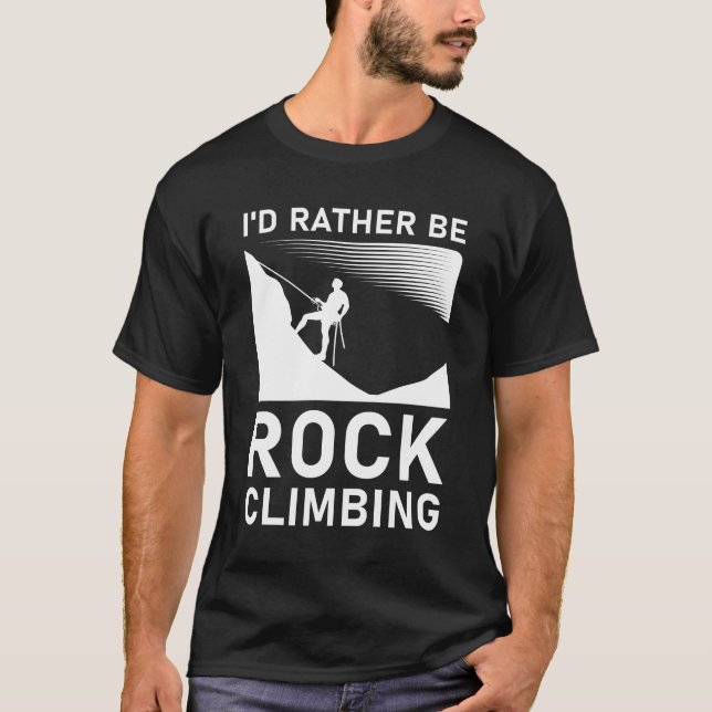 Camiseta Eu teria preferencialmente escalando rock (Frente)