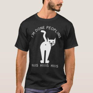 Camiseta Eu Terminei De Povoar Gato Irritado