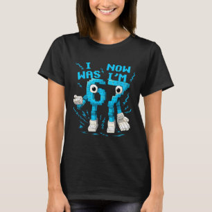 Camiseta Eu tinha 6 anos agora eu tenho 7 67 Seis Sete 7 An