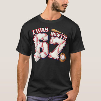 Camiseta Eu Tinha 6 Anos Agora Eu Tenho 7 6 7 Beisebol Espo