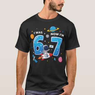Camiseta Eu Tinha 6 Anos Agora Eu Tenho 7 7º Aniversário 6