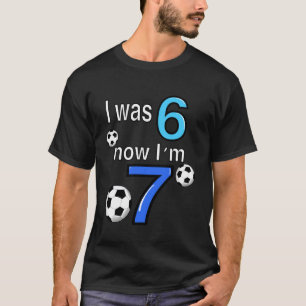 Camiseta Eu tinha 6 anos Agora eu tenho 7 Aniversariante se