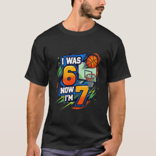 Camiseta Eu tinha 6 anos Agora eu tenho 7 Aniversário Engra