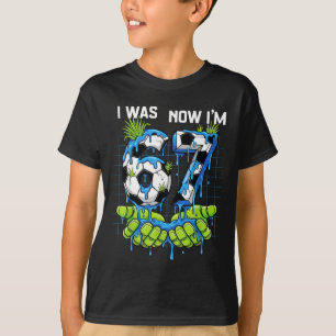 Camiseta Eu tinha 6 anos agora eu tenho 7 anos de idade ani