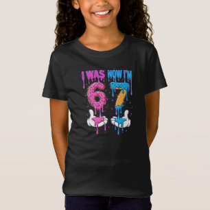 Camiseta Eu tinha 6 anos agora eu tenho 7 anos defeito gote
