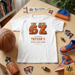 Camiseta Eu tinha 6 anos, agora eu tenho 7 Basquetebol – An