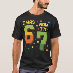Camiseta Eu Tinha 6 Anos Agora Eu Tenho 7 Pixel Art Jogo Re