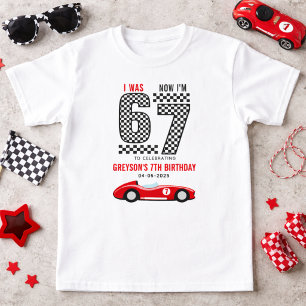 Camiseta Eu Tinha 6 Anos Agora Tenho 7 Aniversário de Menin