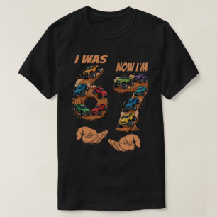 Camiseta Eu tinha 6 anos, agora tenho 7 Caminhão Monstro An
