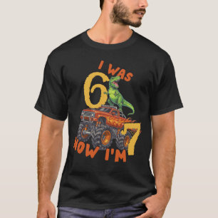 Camiseta Eu Tinha 6 Anos Agora Tenho 7 Caminhões Monstros T
