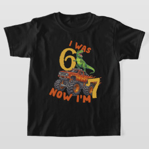 Camiseta Eu Tinha 6 Anos Agora Tenho 7 Caminhões Monstros T