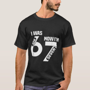 Camiseta Eu tinha 6 anos agora tenho 7 divertido 7º anivers