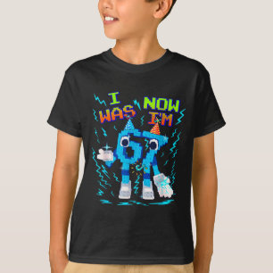 Camiseta Eu tinha 6 anos, agora tenho 7 Seis Sete Aniversár