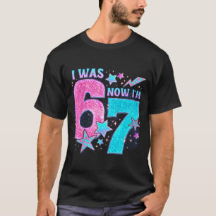 Camiseta Eu tinha 6 anos, agora tenho 7 Seis Sete Divertido