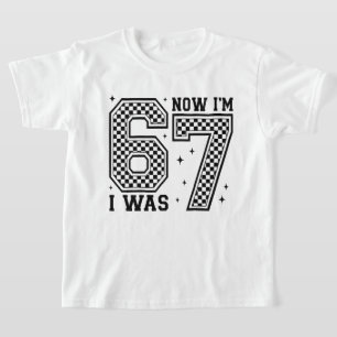 Camiseta Eu Tinha 6 Anos Agora Tenho 7 Xadrez Número Aniver