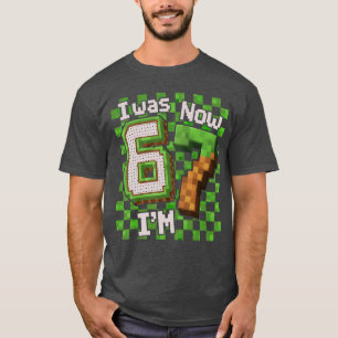 Camiseta Eu tinha 6 anos, agora tenho sete anos, aniversári