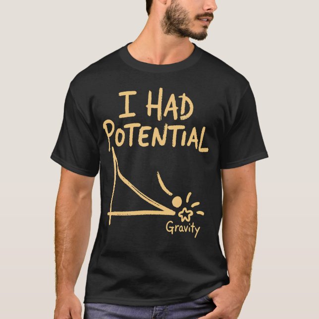 Camiseta Eu Tinha Curva de Energia de Nerd em Potencial (Frente)