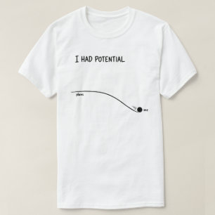 Camiseta Eu Tinha Potencial Engraçado Minimalista Recuso