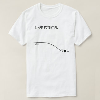 Camiseta Eu Tinha Potencial Engraçado Minimalista Recuso