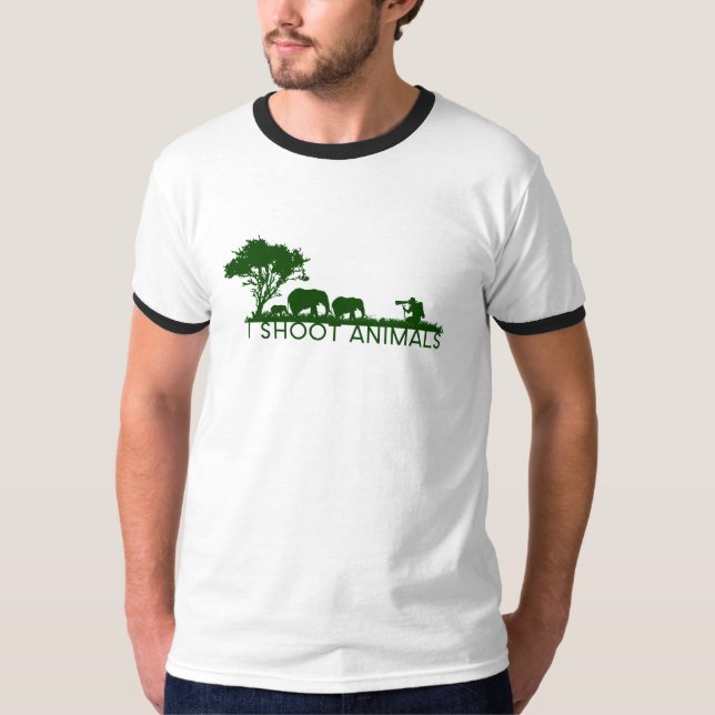 Camiseta eu tiro animais (Frente)