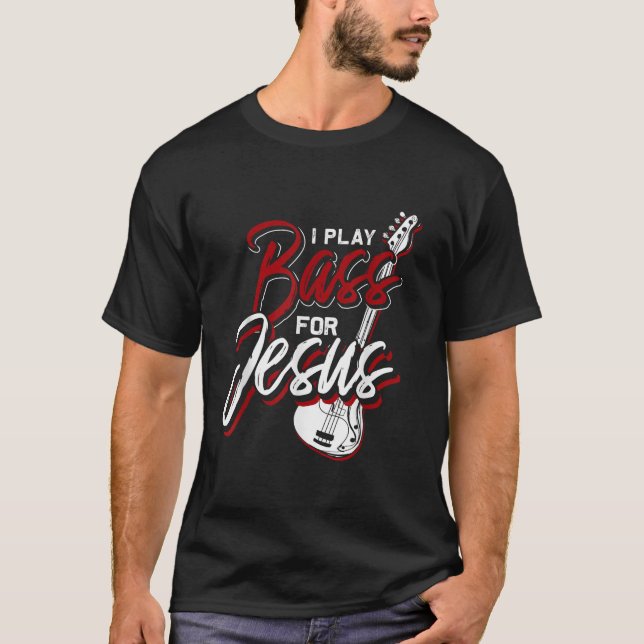 Camiseta Eu Toco Bass Por Jesus Bass Guitar (Frente)