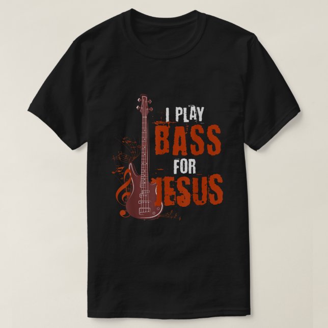 Camiseta Eu Toco Bass Por Jesus Bass Guitarista (Frente do Design)