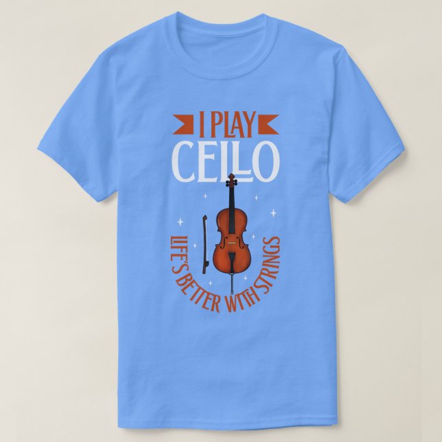 Camiseta Eu toco Cello 1 (Frente do Design)