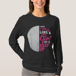 Camiseta Eu Toco Como Uma Garota Tentando Continuar Jogando