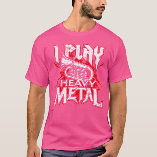Camiseta Eu Toco Metal Pesado - Banda de Marcha do Jogador  (Frente)