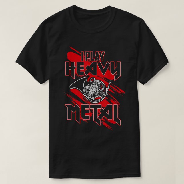 Camiseta Eu Toco Metal Pesado, Jogador Francês Engraçado1 (Frente do Design)