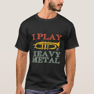 Camiseta Eu Toco Música Jazz Do Jogador De Trompetes De Met