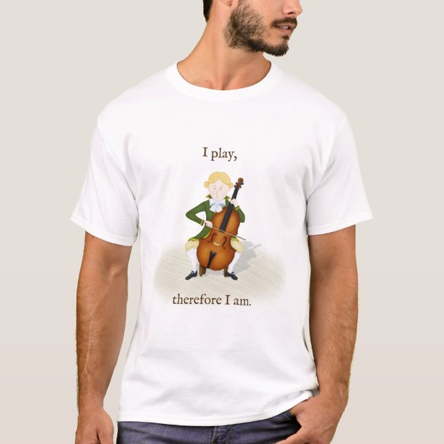Camiseta "Eu Toco Portanto Eu Sou" Cello Music (Frente)