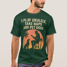 Eu toco ukulele, acaricio cachorros e tiro sonecas