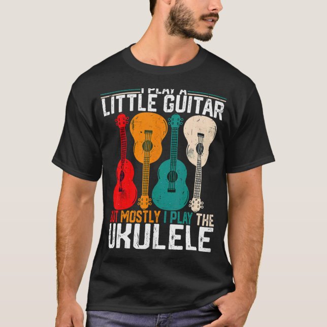 Camiseta Eu Toco Um Pouco De Ukulele Player Humor T (Frente)