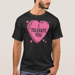 Camiseta Eu Tolero-Te O Dia de os namorados Coração Cupido