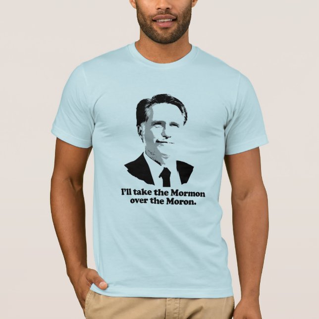 Camiseta Eu TOMAREI O MORMON SOBRE o MORON.png (Frente)