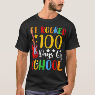 Camiseta Eu Toquei 100 Dias De Música De Guitarra Escolar