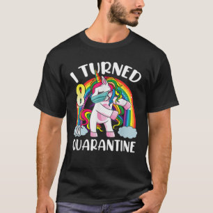 Camiseta Eu Tornei-Me 8 Em Quarentena Flexibindo Unicorn 8º