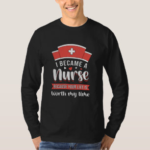 Camiseta Eu Tornei-Me Enfermeira, UTI, Ambulância De Emerg