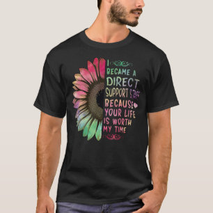 Camiseta Eu Tornei-Me Funcionarios De Suporte Direto Rainbo