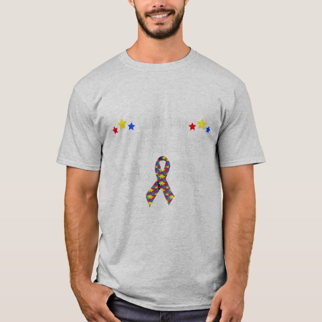 Camiseta Eu Trabalho Com Super-Heróis — Consciência Autista (Frente)