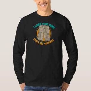 Camiseta Eu Trabalho De Calças Domésticas E Trabalho Por Co