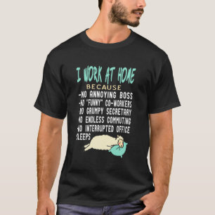 Camiseta Eu Trabalho de Casa para Evitar Chefes Commutes Co