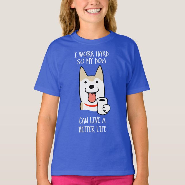 Camiseta Eu trabalho duro (Frente)