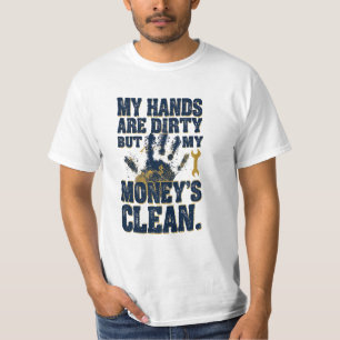Camiseta Eu Trabalho Duro Meu Dinheiro É Limpo Agito Oper